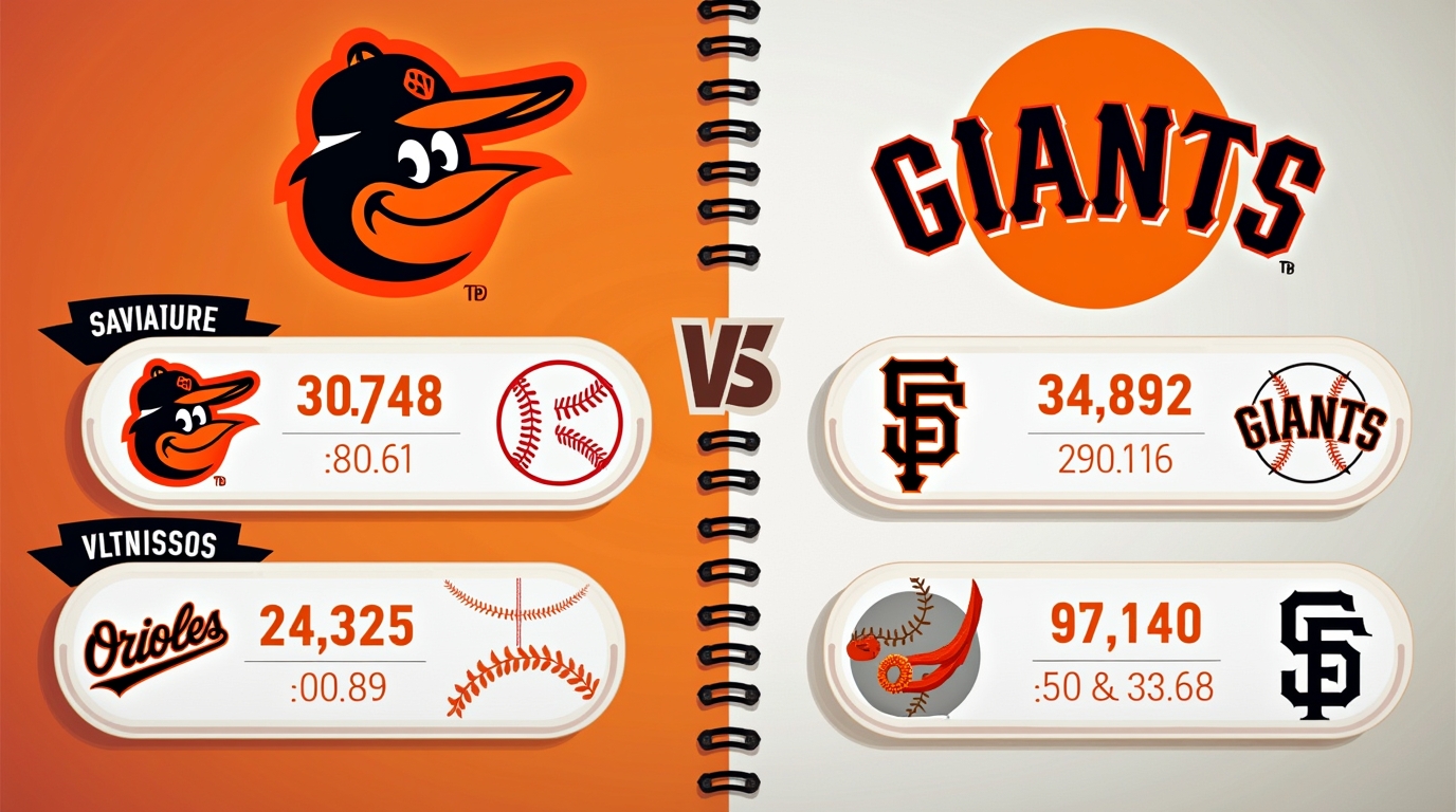 Baltimore orioles vs san francisco giants match player stats
